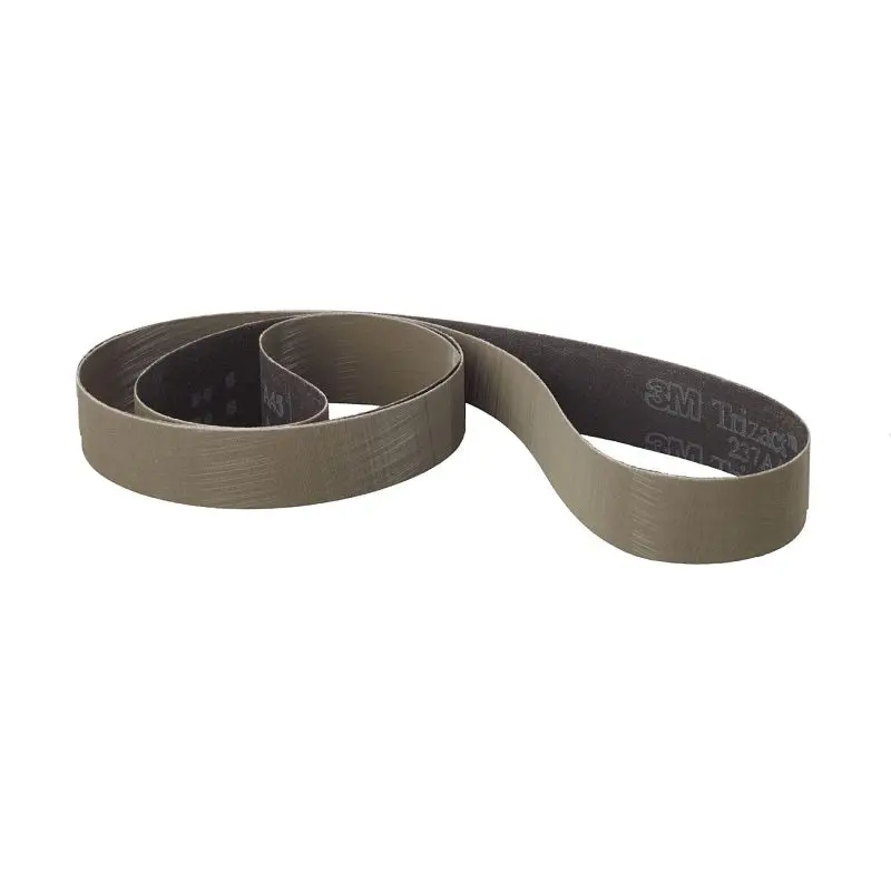 3M Belt, Trizact, 237AA, 60 Inch L, 2 1/2 Inch W, AO, Cloth, Slate Gray, Quantity: 50, 7010364851