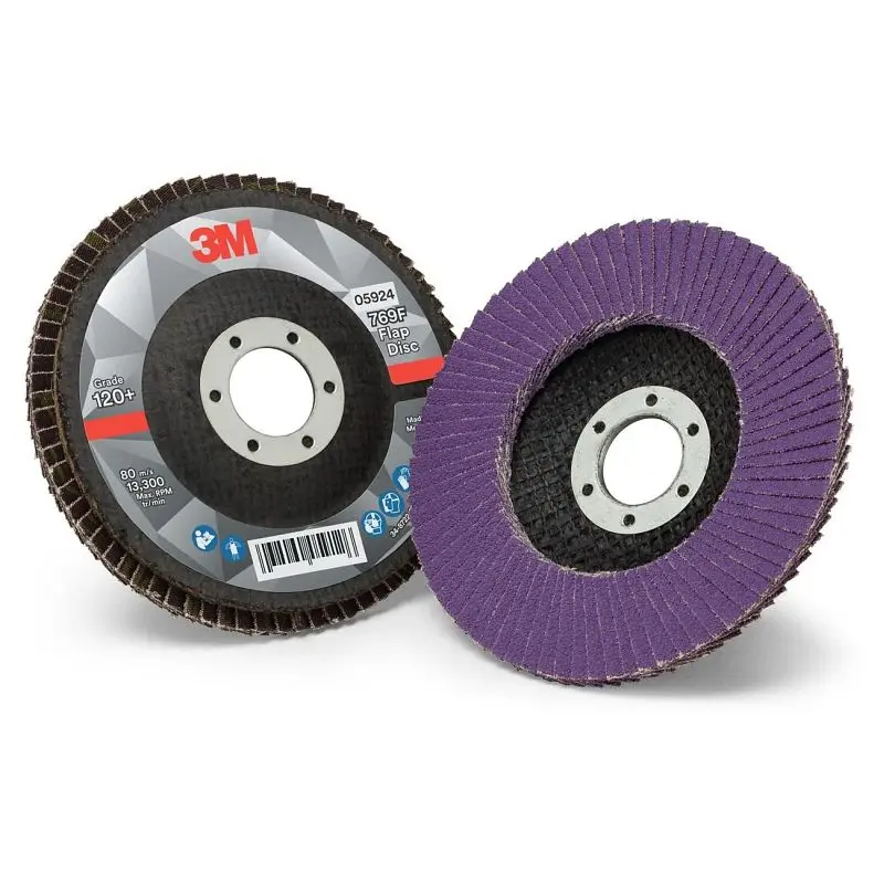 3M Disc, 769F, Coated, 4 1/2 Inch Dia, 120 Grit, Flap, T27, Quantity: 10, 7100178092