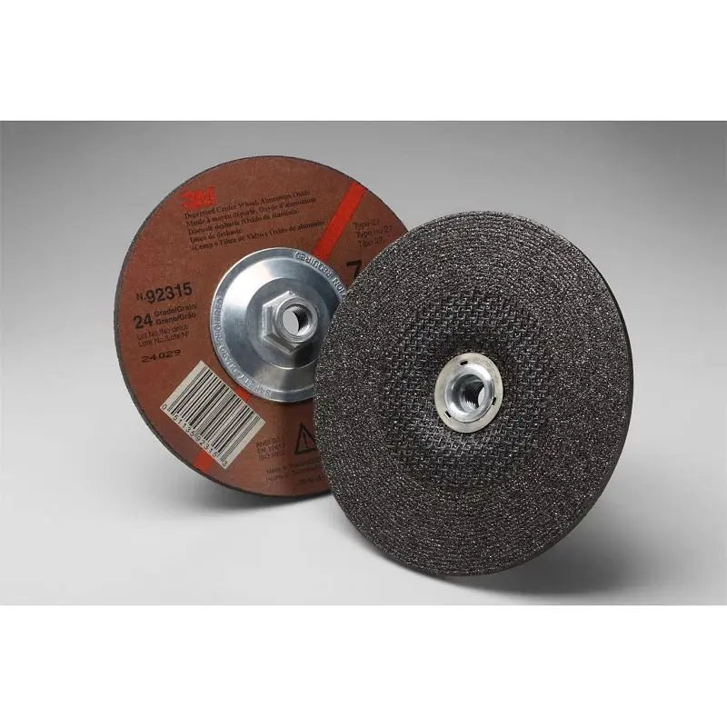 3M General Purpose Depressed Center Wheel, 7 x 1/4 x 5/8-11 Internal 24, Quantity: 10, 7010325743