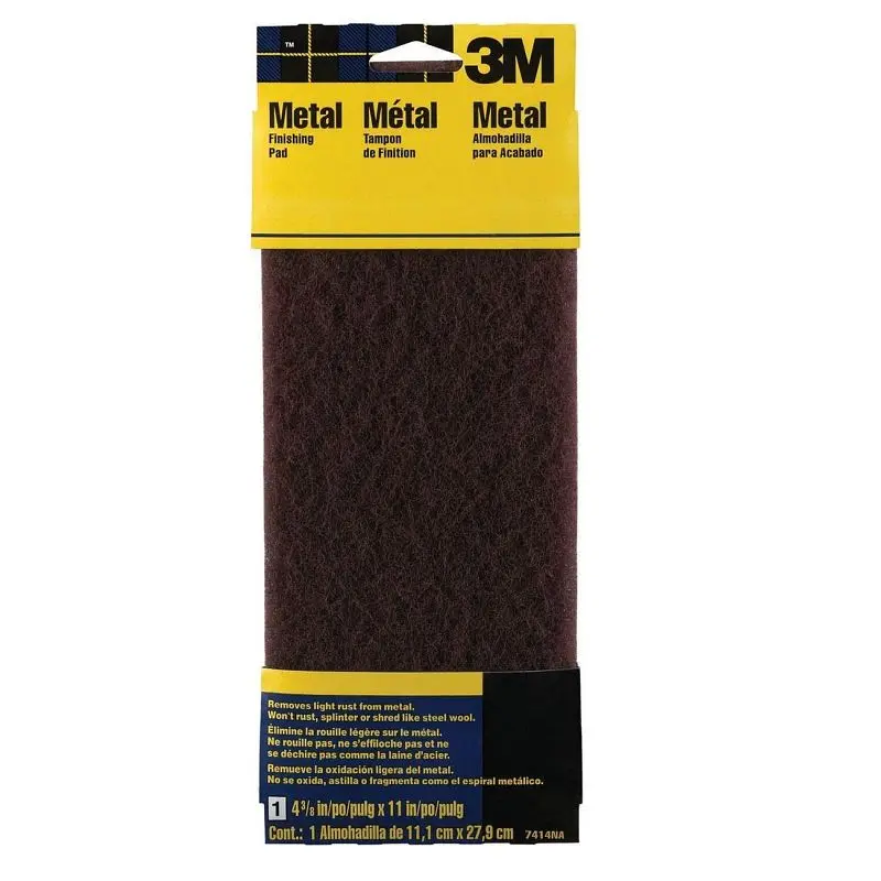 3M Hand Sanding Metal Finishing Pad 7414NA, 4.375 x 11 , Quantity: 10, 7010315820