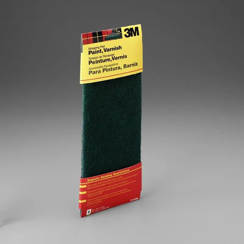 3M Hand Sanding Stripping Pad 7413NA, 4.375 x 11 , Forest Green, Quantity: 10, 7010383727