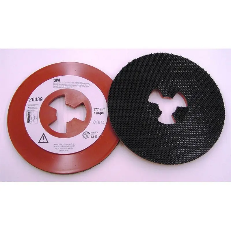 3M Hook and Loop Disc Face Plate, 20439, 7 Extra Hard, Quantity: 10, 7010360099