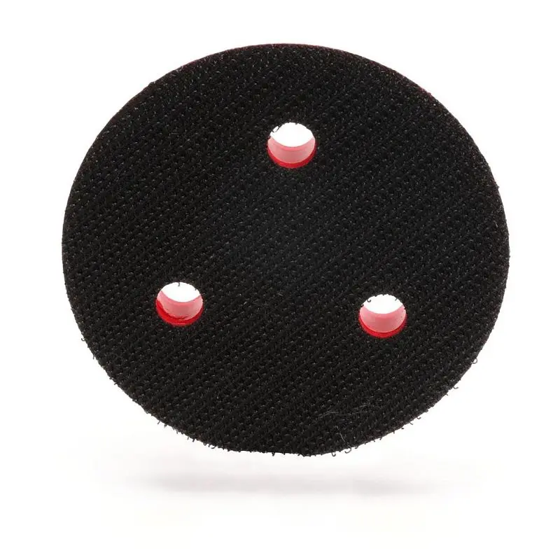 3M Hookit Clean Sanding Low Profile Disc Pad 20350, 3 x 1/2 x 1/4-20 External 3 Holes Red Foam, Quantity: 10, 7000028147