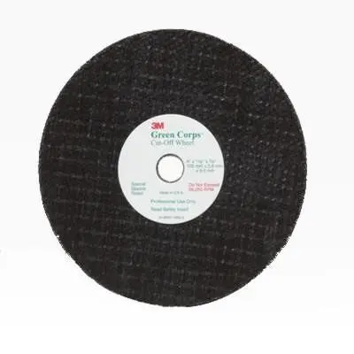 3M Hunter Green Corps Reinforced Weld Grinding Wheel, 3" x 0.22"x3/8", 5 per pack, 10 packs per case, 71002...