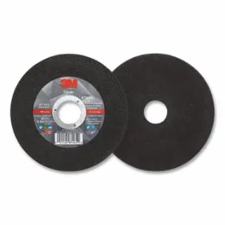 3M Silver Cut-Off Wheel, Precision Influenced Ceramic, 4.5 Dia, 0.875 Arbor, 60 Grit, Center Hole Mounting, 25 pack, 71001...