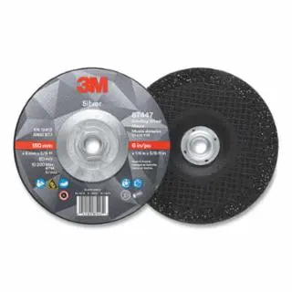 3M Silver Depressed Center Grinding Wheel, 6 Dia, 7/8 Arbor, 36 Grit, Precision Influenced Ceramic, 10 pack, 7010414997