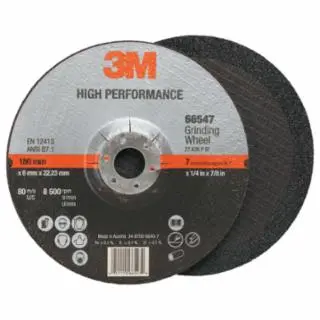 3M Silver Depressed Center Grinding Wheel, 7 Dia, 1/4 , 7/8 Arbor, 36 Grit, 10 pack, 7010412151