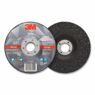 3M Silver Depressed Center Grinding Wheel, 5 Dia, 1/4 , 7/8 Arbor, 36 Grit, 20 pack, 7100141078