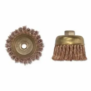 Ampco Fluorescent Securety Tools Knot Wire Cup Brush, 3 Dia., 5/8-11 Arbor, .02 Wire, CB-30-KT Ampco Safety Tools