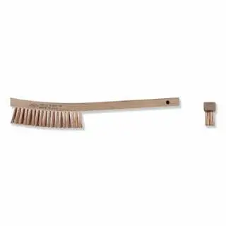 Ampco Securety Tools Scratch Brushes, 13 3/4 , 4 X 19 Rows, Curved Handle, B-400 Ampco Safety Tools