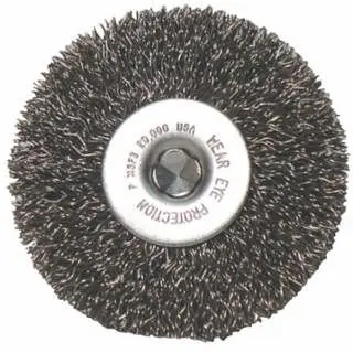 ANCHOR Brand Crimped Wheel Brushes, 2 D x 3/8 W, 0.0118 , Carbon Tool Steel, 102-CFX-2
