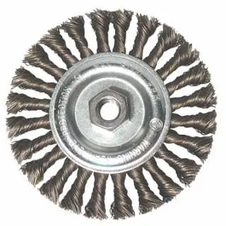 ANCHOR Brand Quality Twist Knot Wheels, 6 D, 1/2 Face, 0.23 Water-Based Stainless Alloy Steel Wire, 102-6T58S