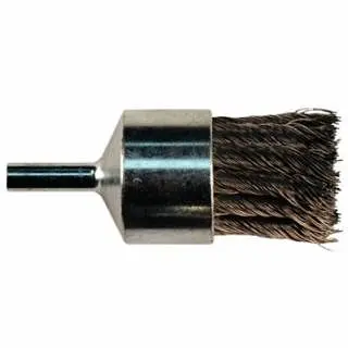 ANCHOR Deluxe Brand Knot Wire End Brush, Carbon Carbon Steel, 3/4 x 0.20 , Stem Mounted, 102-BW-208 ANCHOR Brand