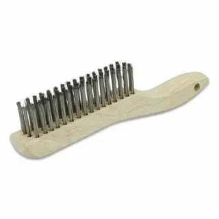 ANCHOR Flexible Brand Hand Scratch Brush, 4 x 16 Rows, 0.012 Stainless Steel Fill, Shoe Handle, 102-BW-9112 ANCHOR Brand