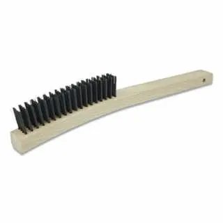ANCHOR Modular Brand Hand Scratch Brush, 14 L, 4 x 18 Rows,Tool Steel Bristles, Curved Handle, 102-BW-104 ANCHOR Brand
