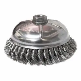 ANCHOR Precision-Engineered Brand Heavy-Duty Knot-Style Cup Brushes, 6 Diameter, 0.023 Stainless Metal Steel Wire, 102-BW-...