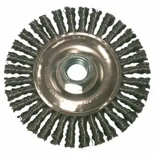 ANCHOR Professional-Grade Brand Stringer Bead Wheel Brush, 4 D x 4 W, 0.02in Stainless Steel, Clamshell Pk, 5 per Box, 1 B...