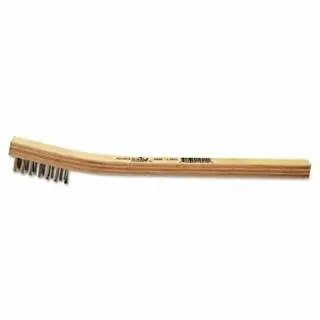 ANCHOR Super-Strong Brand Inspection Brushes, 3 x 7 Rows, Stainless Steel Wire, Bent Wood Handle, 2 per Pack, 1 Pack, 102-...