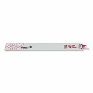 Milwaukee Torch Bi-Metal Jigsawzall® Blade, 12" L, 14 Tpi, Scheduled 80 Pipe/Angle Iron, 5 pieces per package, 48-00...