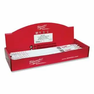 Milwaukee Torch Bi-Metal Reciprocating Sawzall® Blade, 12" L, 18 Tpi, Rigid Conduit/Strut, 100 Ea/Box, 100 pieces, 4...