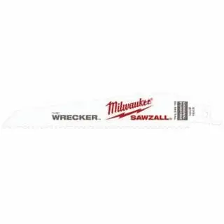 Milwaukee Wrecker Coping Sawzall® Blade, 9 x 1" 7/11 TPI, 1/2" Universal, Most Metals, 100 pieces, 48-01-7706