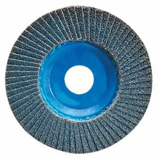 NORTON Sky BlueFire® R884P Flap Disc, 4-1/2 dia, 36 Grit, 5/8 to 11 Arbor, 13,300 RPM, 10 per Bundle, 1 Pack, 66623399136