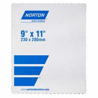 NORTON Ultra-Strong Norton Paper Sheets, Silicon Carbide, 400 Grit, Black, 50 per Box, 1 Box, 66261139362