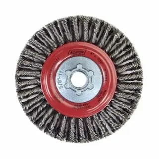 NORTON Wire Wheel Brushes, 4 Dia. 4 , Steel, 20,000 rpm, 1 piece per Pack, 69936606277