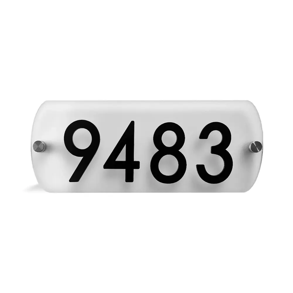 Address Plaque Made Matte Plexiglass, 15''