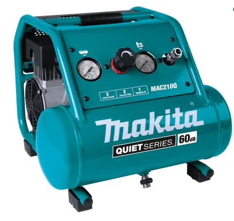Makita Quiet Series 1 HP 2 Gallon Oil No-cost Electric Air Compressor Factory Serviced