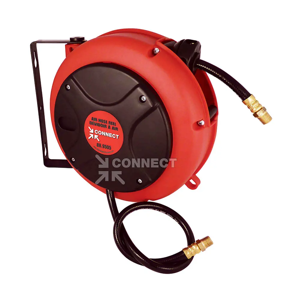 Compact Hose Reel Compressed-Air Hose, 1/4" x 27' x 1/4 (M) NPT
