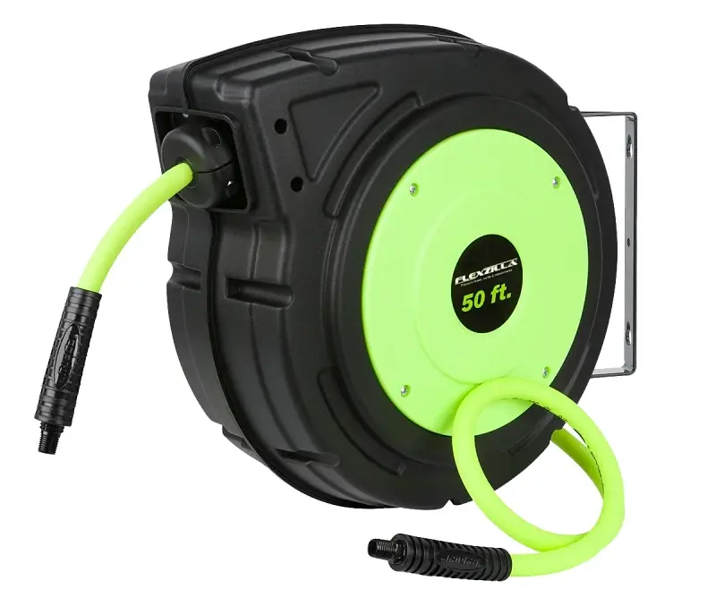 Flexzilla L8250FZ Air Hose Reel, 3/8 ID, 50 ft L, 150 psi Pressure, Polypropylene