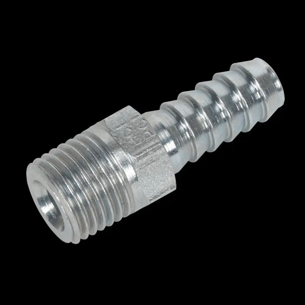 Sealey AC39 Screwed Tailpiece Male 1/4"BSPT - 5/16" Hose Pack 5