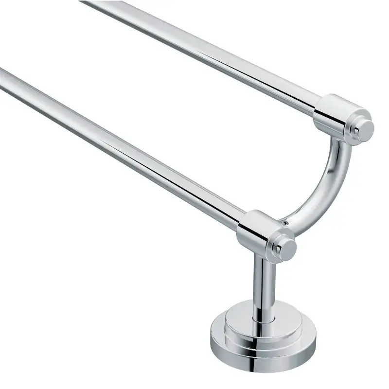 Moen DN0722CH Towel Bar, 24 L Rod, Aluminum/Zinc, Shiny metal, Screw Mounting