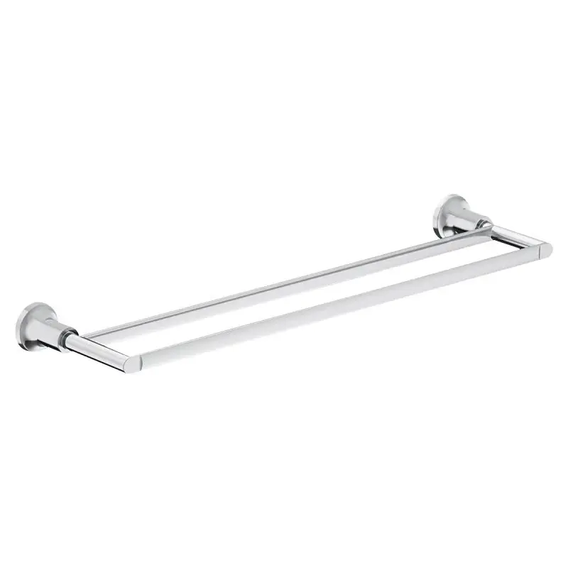 Moen Zyla Series Y1622CH Double Towel Bar, 24 L Rod, Spelter, Chrome, Wall