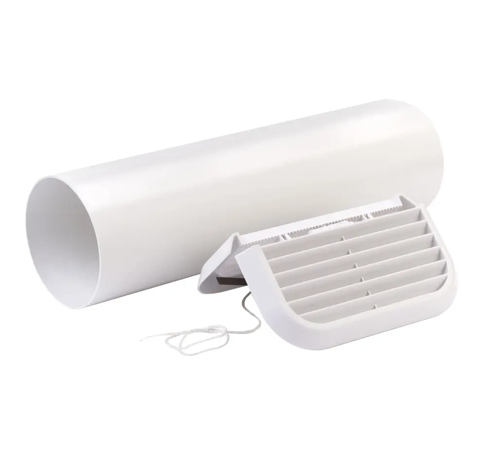 Xpelair SSWKWS Simply Soundless W/Round Wall Kit White