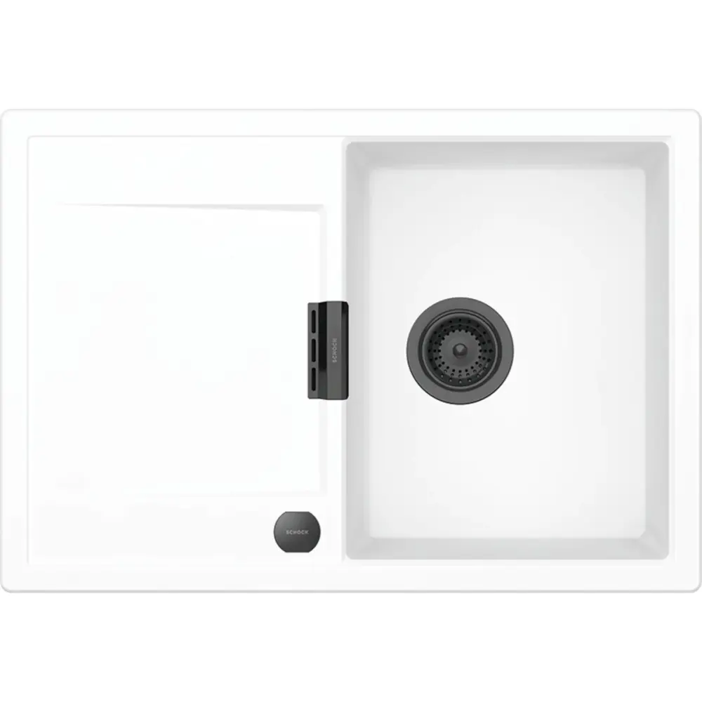 SCHOCK: Built- sink Mono D-100 S FB RD5, crafted CRISTADUR®/CRISTADUR® GREEN 87469 72.9 cm