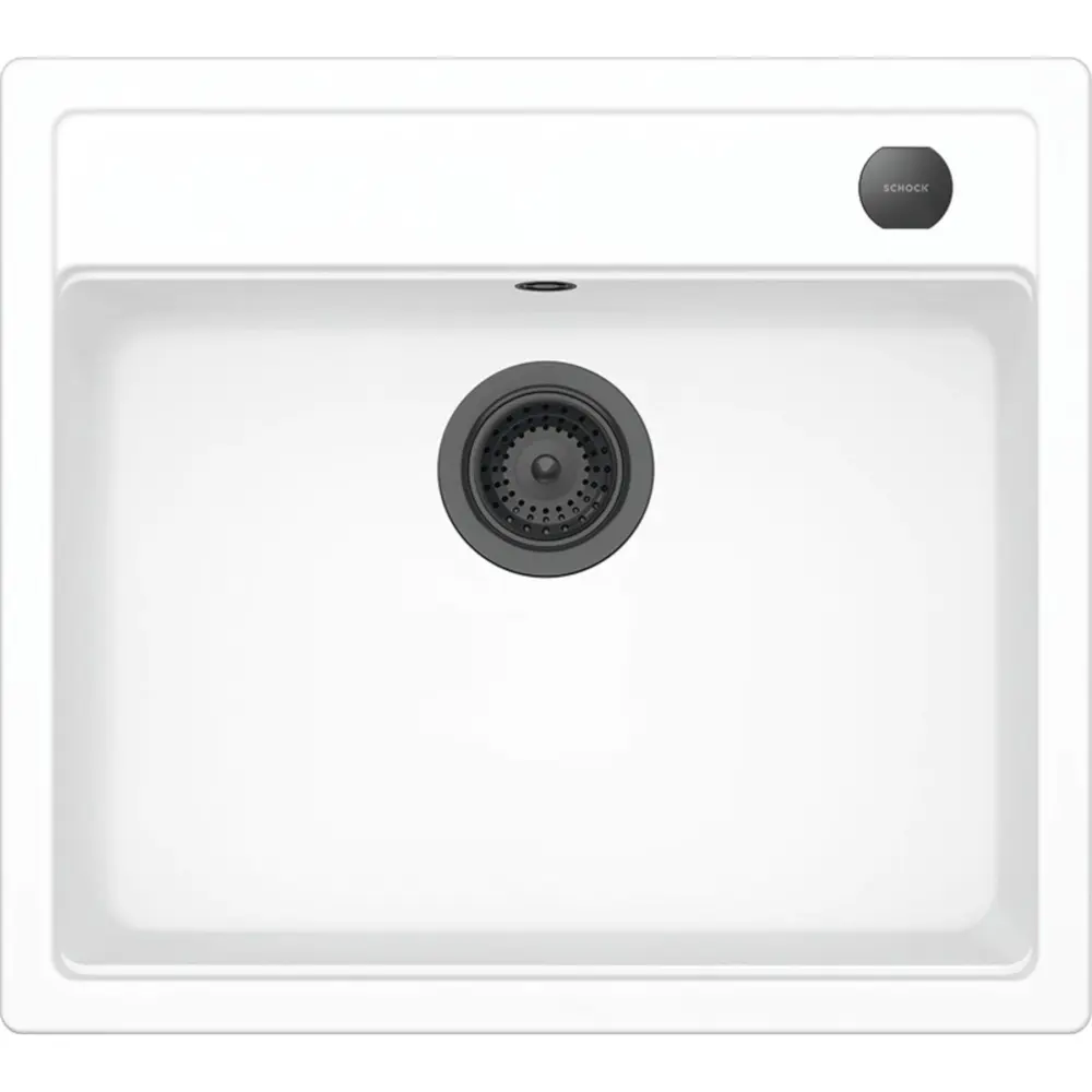 SCHOCK: Built- sink Mono N-100 FB RD5, crafted CRISTADUR®/CRISTADUR® GREEN 87479 56 cm