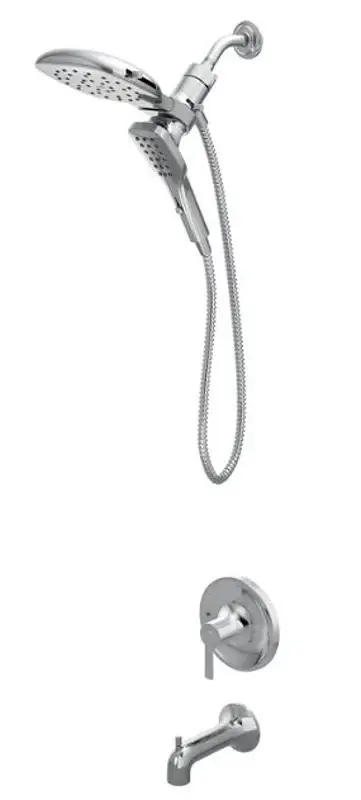 Moen Zyla 82140 Series 82140 Tub/Shower Faucet, Normal Handshower Showerhead, 1.75 gpm Showerhead, 1-Handle