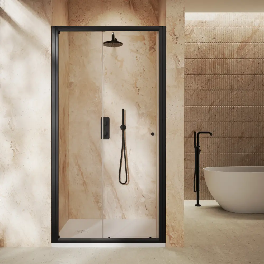 Roman Haven6 Sliding Shower Door - 1000mm - Matt Midnight