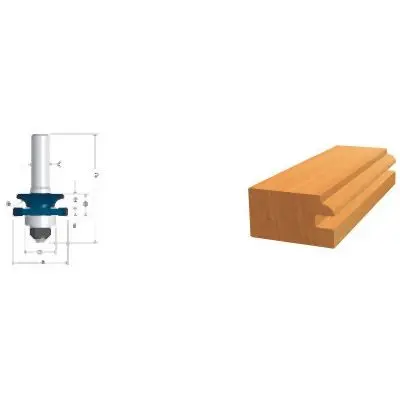 Bosch 1-3/8 Inches x 3/4 Inches Carbide Tipped Beading Stile Bit, 2608629281