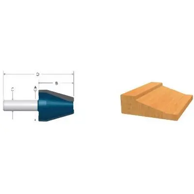 Bosch ANSI-Rated 1-1/8 Inches x 1-5/8 Inches Carbide Tipped Traditional Vertical Raised Panel Bit, 2608629276