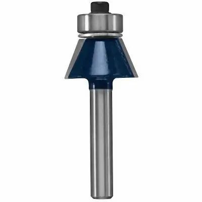 Bosch Elite 25° x 7/16 Inches Carbide-Tipped 2-Flute Bevel Trim Bit, 2608629296