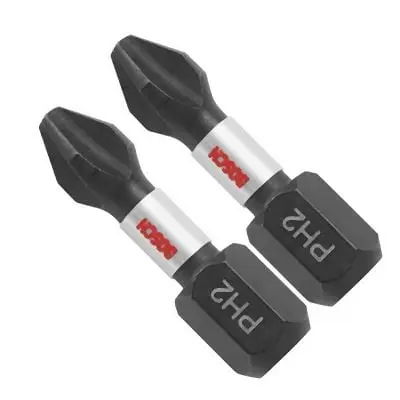 Bosch Extra-Large 2 pieces Impact Tough™ 1 Inches Phillips® #2 Insert Bits, 2610039538