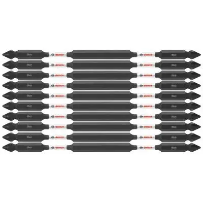 Bosch High-Strength 10 pieces Impact Tough™ 6 Inches Phillips® #1 Double-Ended Bits (Bulk Kit), 2610041020