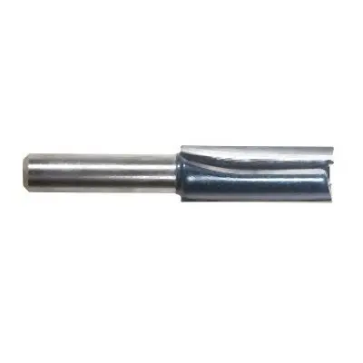 Bosch 1/4 Inches Carbide Tipped Double Flute Straight Router Bit, 2610037607