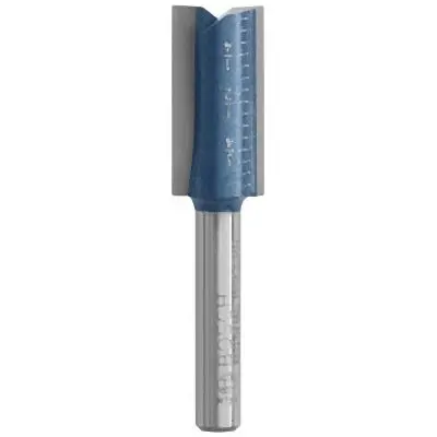 Bosch 1/2 Inches x 1 Inches Carbide-Tipped Double-Flute Straight Router Bit, 2610049472