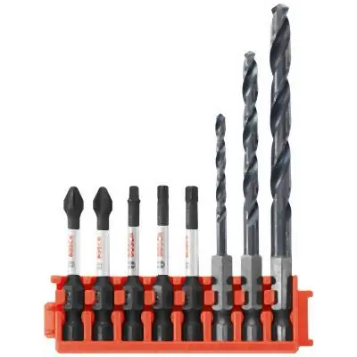 Bosch 8 pieces Black Oxide Bits and Clip, 2610046115