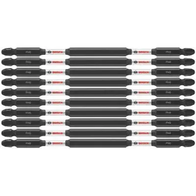 Bosch 10 pieces Impact Tough™ 6 Inches Phillips® #3 Double-Ended Bits (Bulk Box), 2610041022