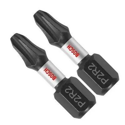 Bosch 2 pieces Impact Tough™ 1 Inches Phillips®/Square #2 Insert Bits, 2610039544